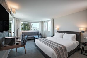 Junior Suite, Club Lounge Access | Down comforters, in-room safe, blackout drapes, soundproofing - The Stanley (Athens)