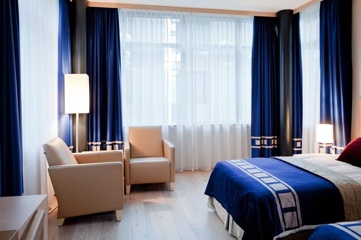 In-room safe, desk, laptop workspace, blackout drapes