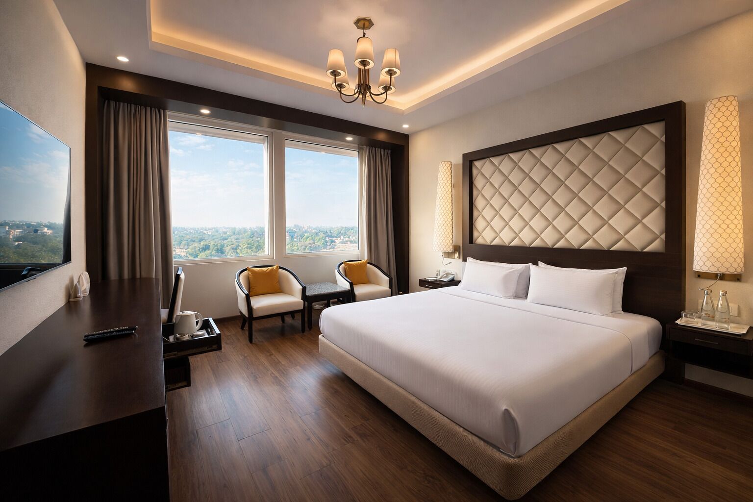 Quarto superior, 1 cama King | Frigobar, cofres nos quartos, escrivaninha, Wi-Fi de cortesia