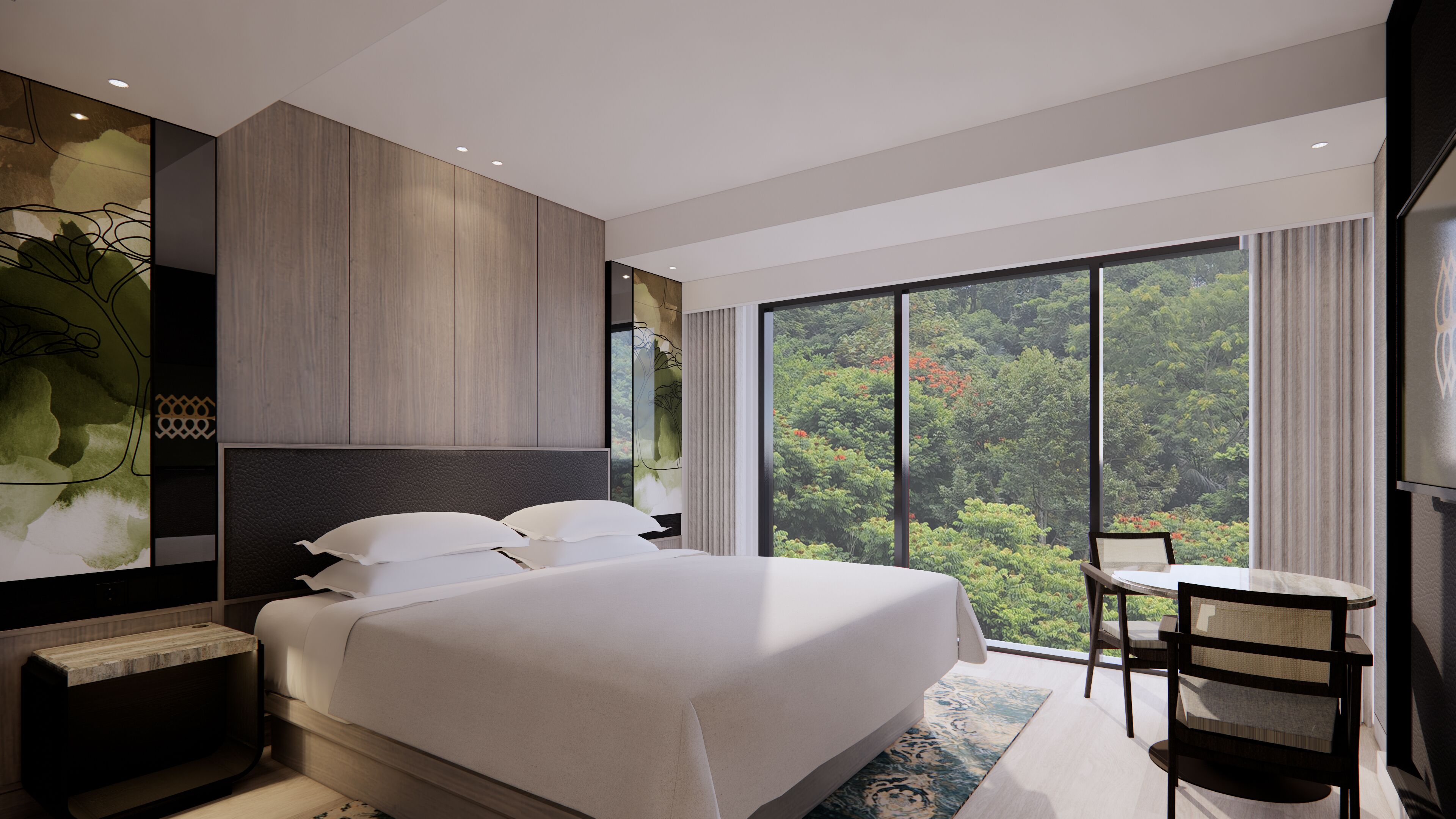 Suíte premier, 1 cama King | Roupas de cama premium, cofres nos quartos
