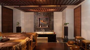 Couples treatment room(s), sauna, hot tub, steam room, body treatments