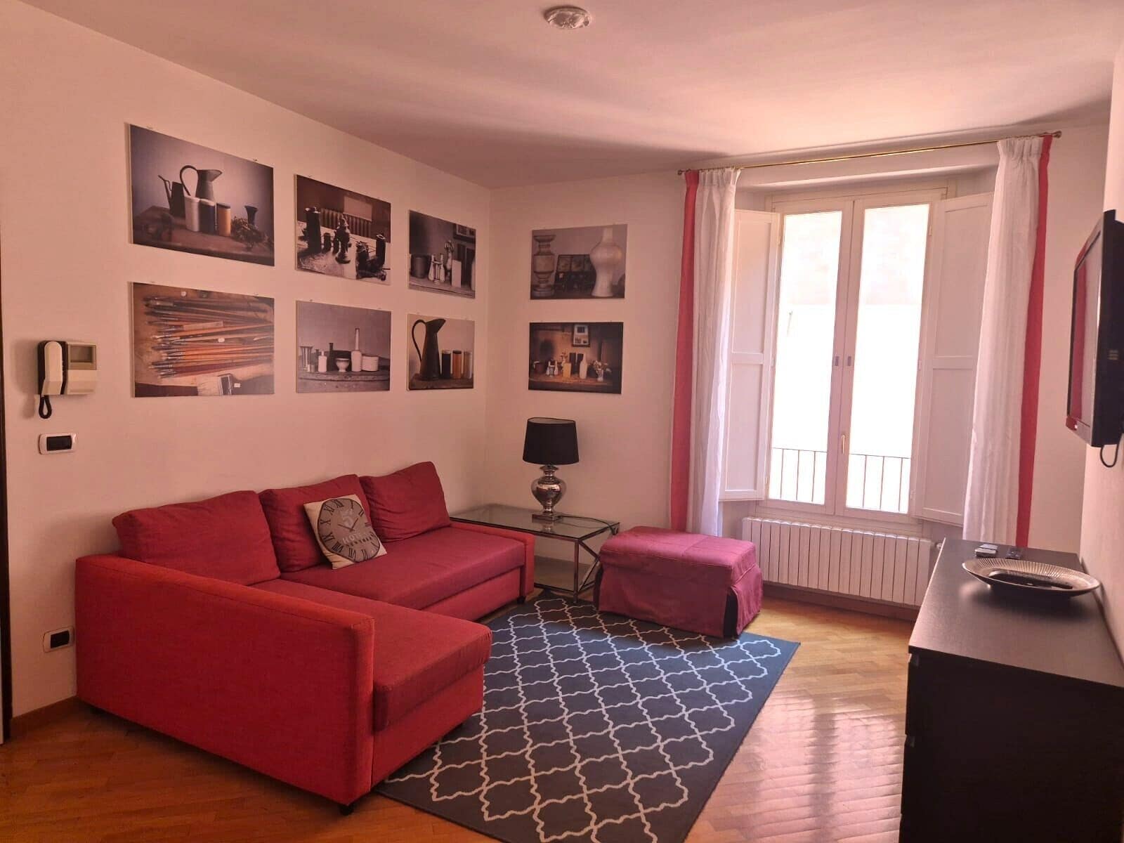 premier apartment | living area | flat-screen tv