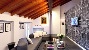 Appartement Luxe, dans les dépendances | Coin séjour