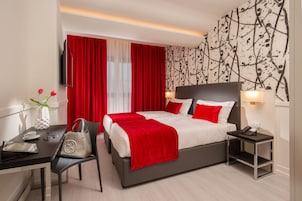 Ropa de cama de alta calidad y minibar