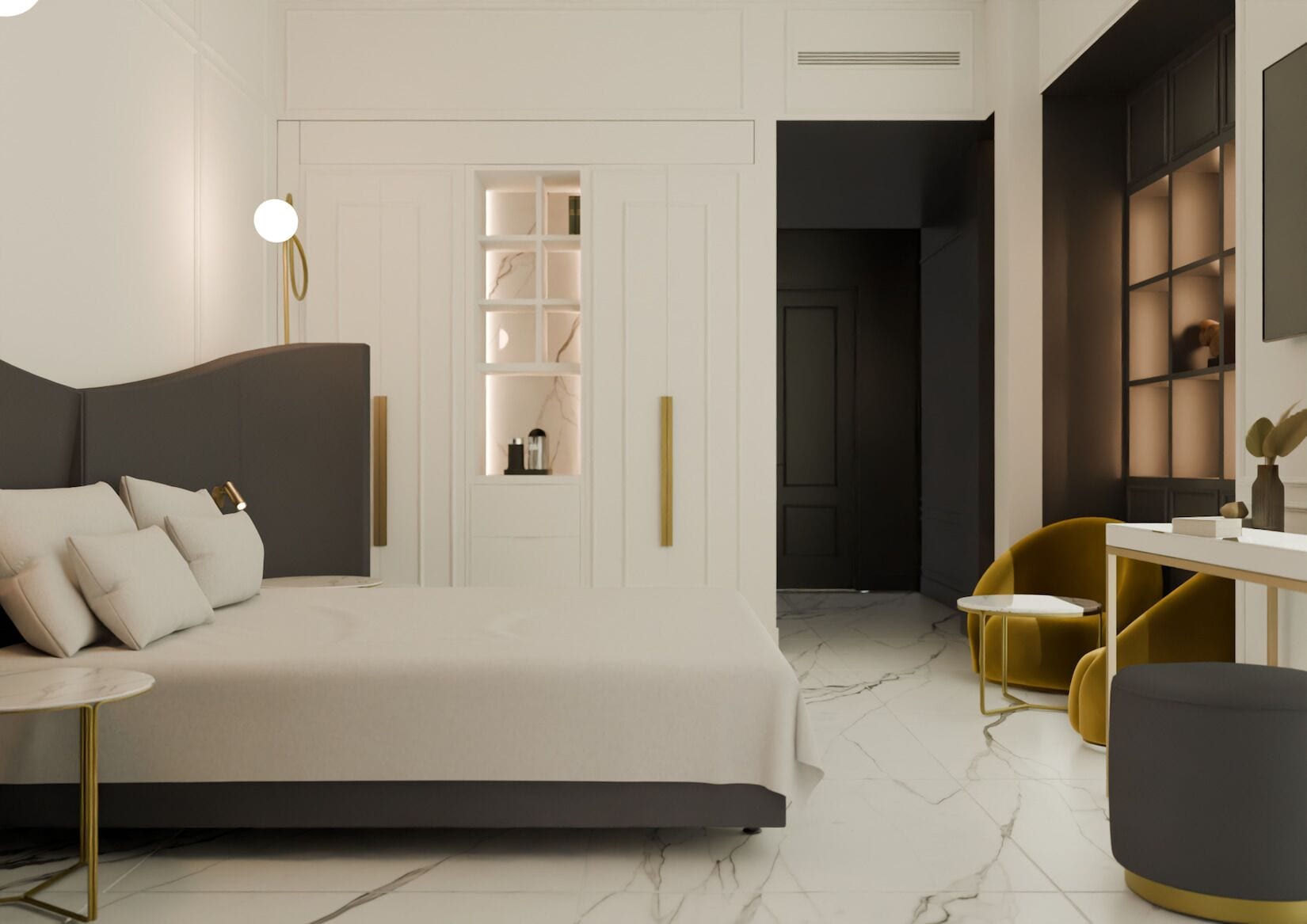 迷你吧、客房內保險箱、書桌、遮光布/窗簾