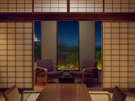 Suite Room with Tatami Area and Castle View Non Smoking | View from room. Kumamoto Hotel Castle