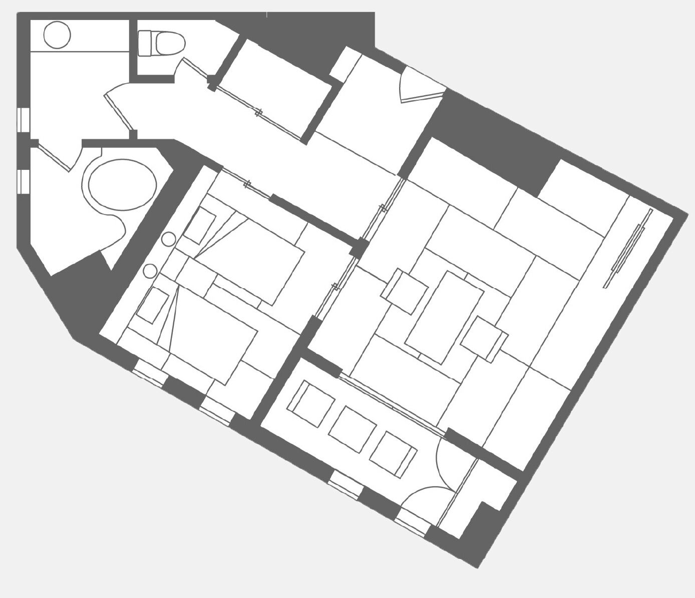 traditional twin room, non smoking (japanese western, sp, castle view,) | in-room safe, individually decorated, individually furnished, desk