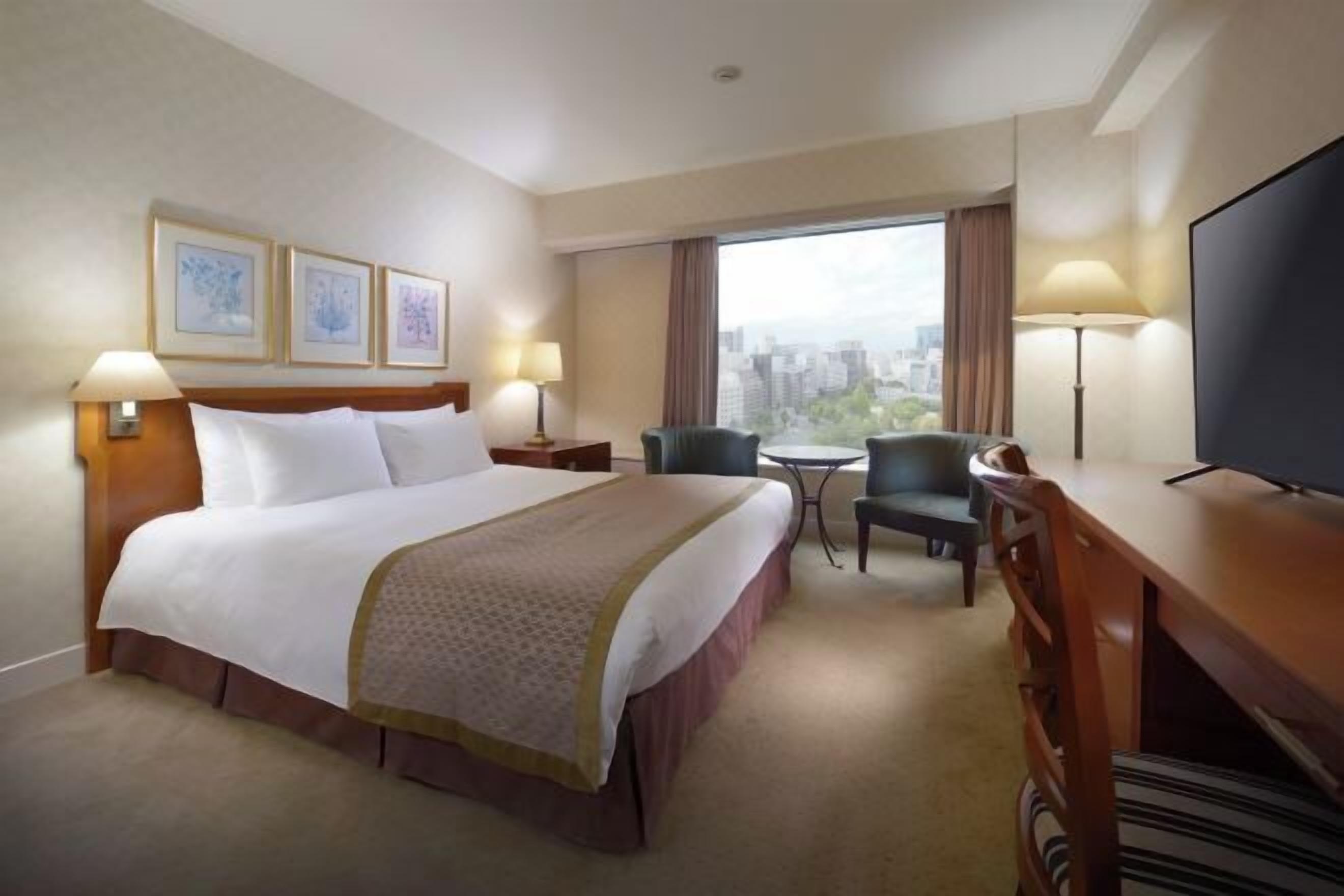 Down duvets, desk, blackout curtains, iron/ironing board