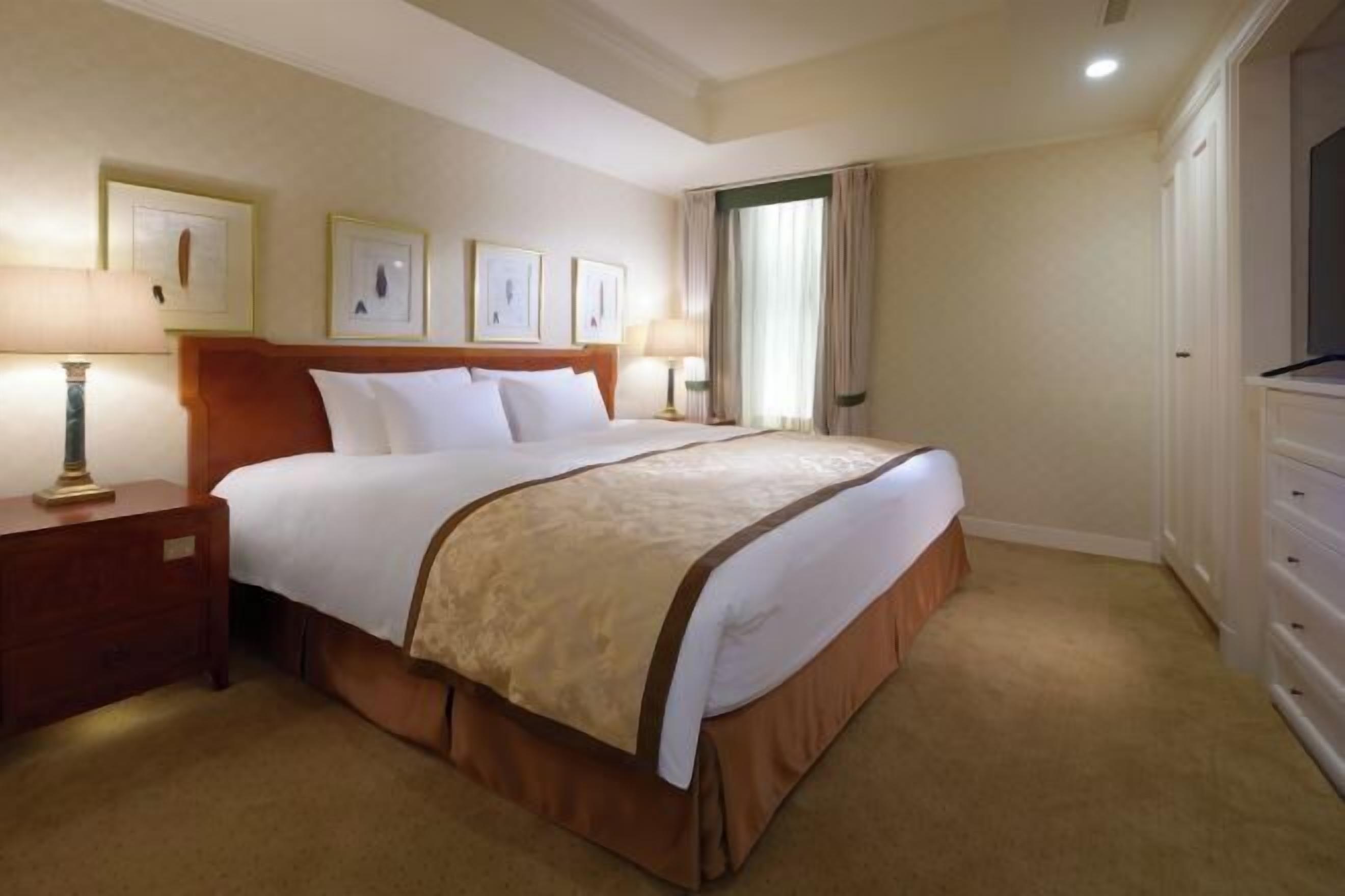 Down duvets, desk, blackout curtains, iron/ironing board