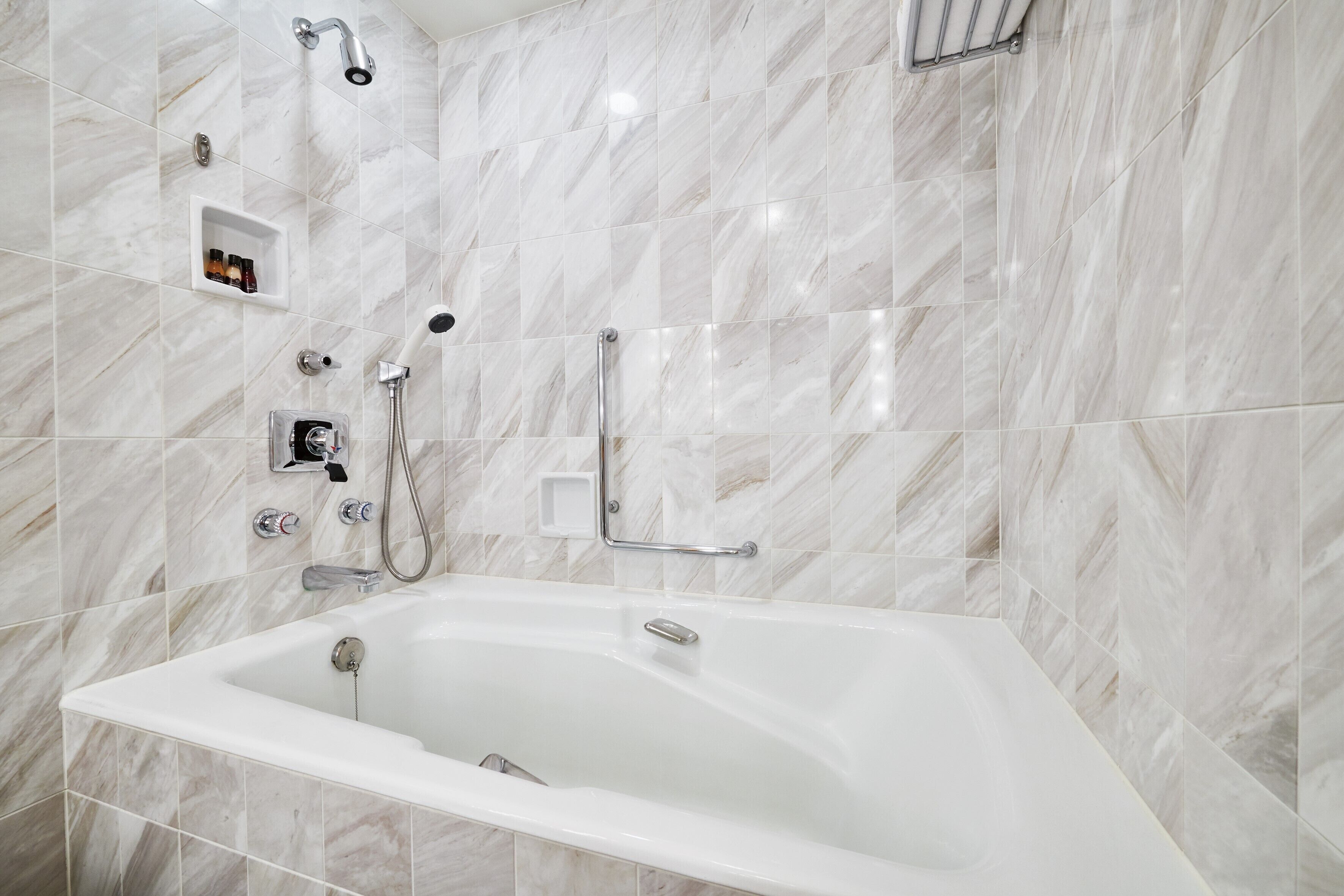 Free toiletries, hair dryer, slippers, electronic bidet