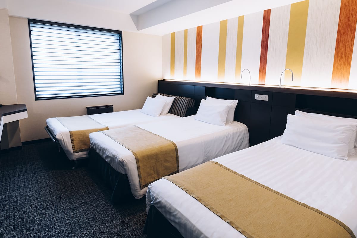 三人房, 非吸煙房 (Moderate Twin A, For 3 guests) | 書桌、隔音、熨斗/熨衫板、免費 Wi-Fi