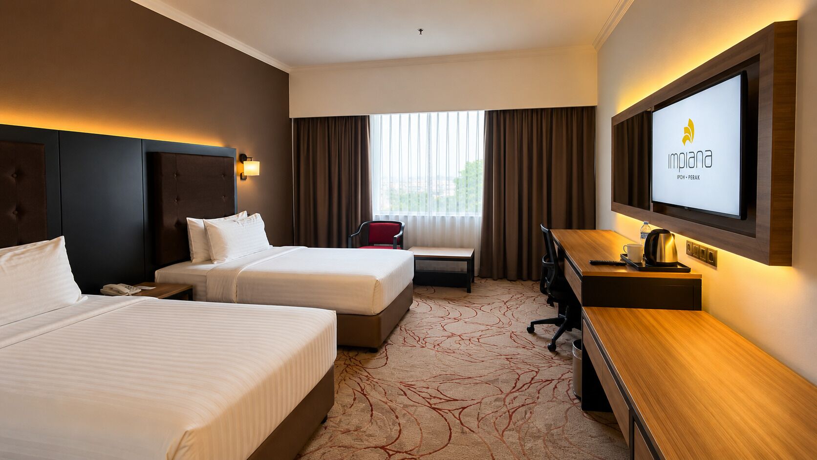 Ropa de cama de alta calidad, camas con pillow-top y minibar 
