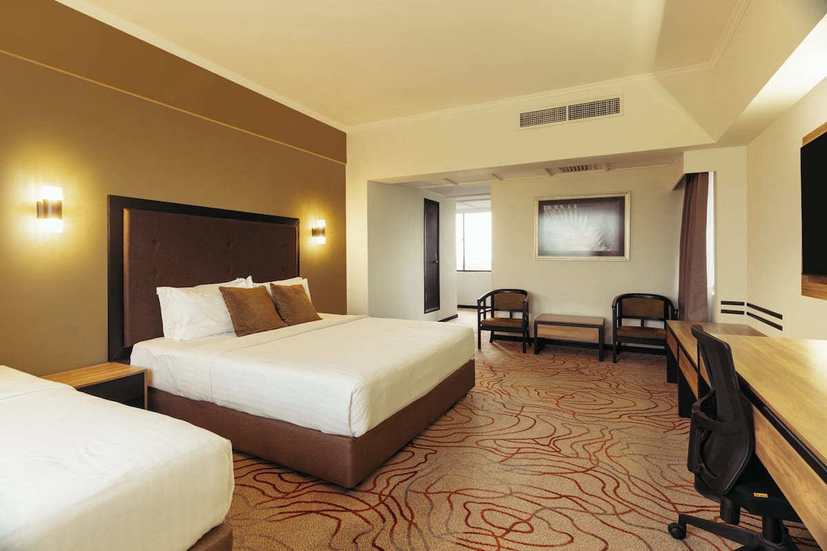 Family Room | Premium bedding, pillowtop beds, minibar, in-room safe