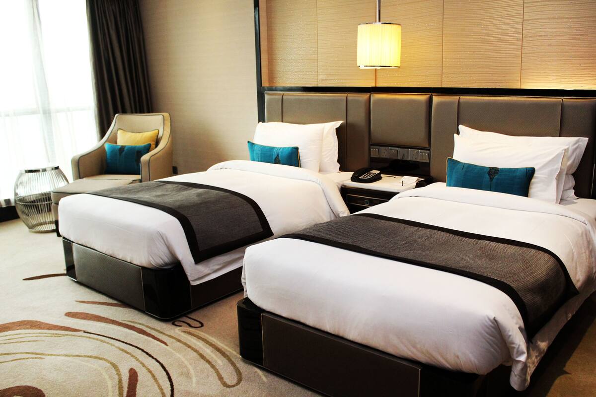 In-room safe, iron/ironing board, cribs (free), WiFi (free)