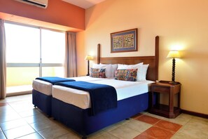 In-room safe, desk, laptop workspace, blackout curtains