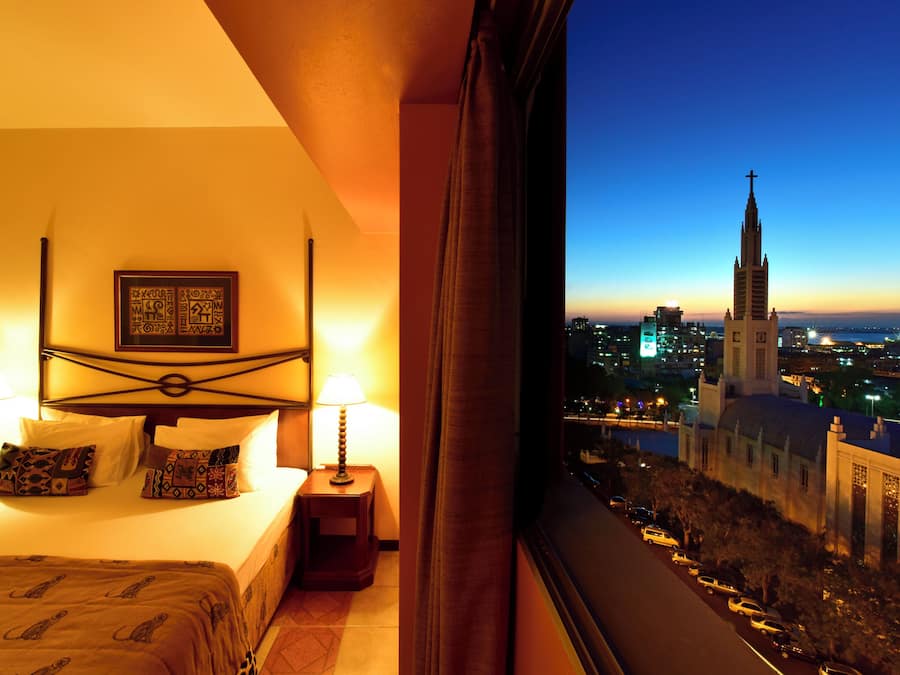 In-room safe, desk, laptop workspace, blackout curtains
