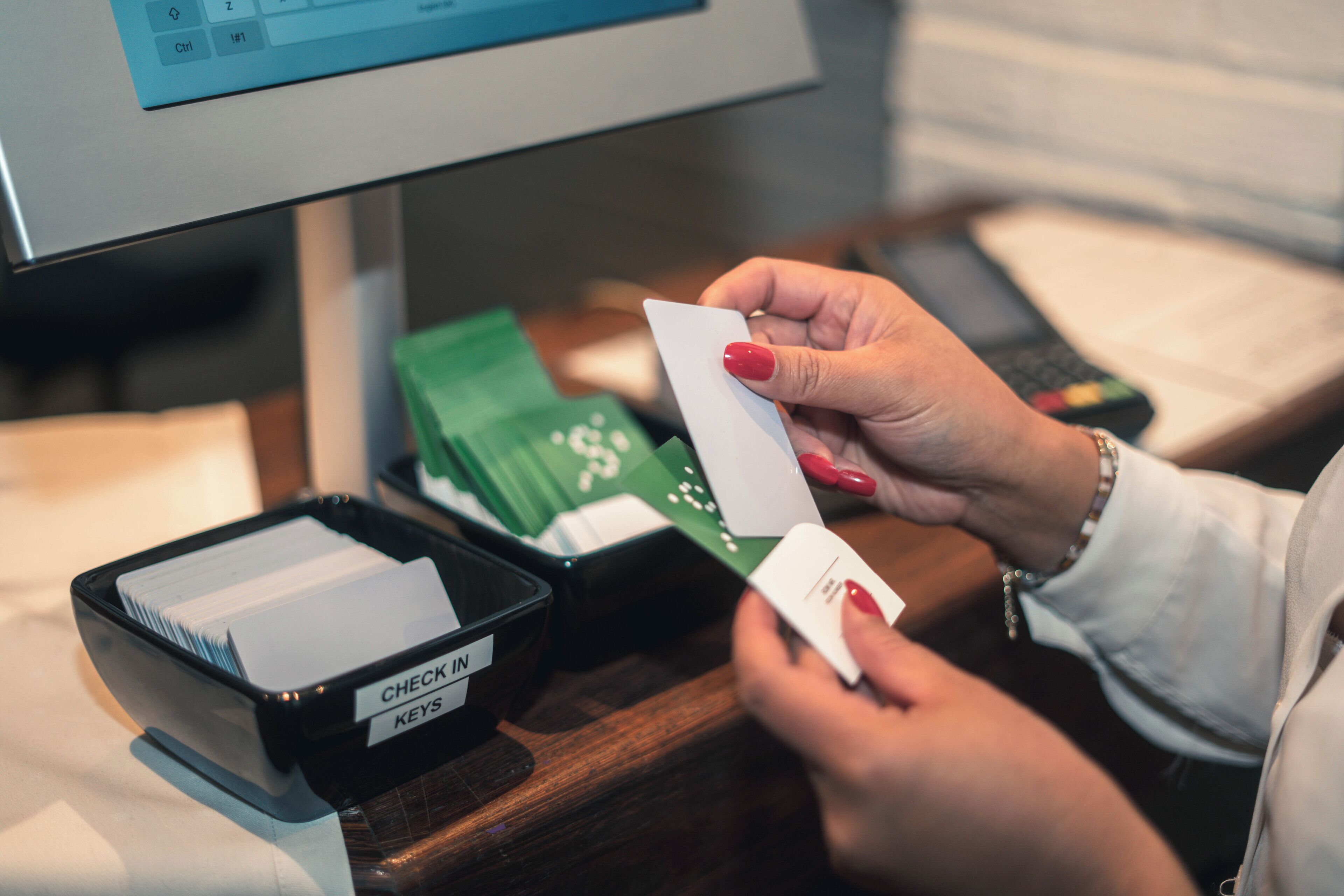 check-in/check-out kiosk