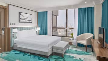 Premium bedding, down comforters, minibar, in-room safe