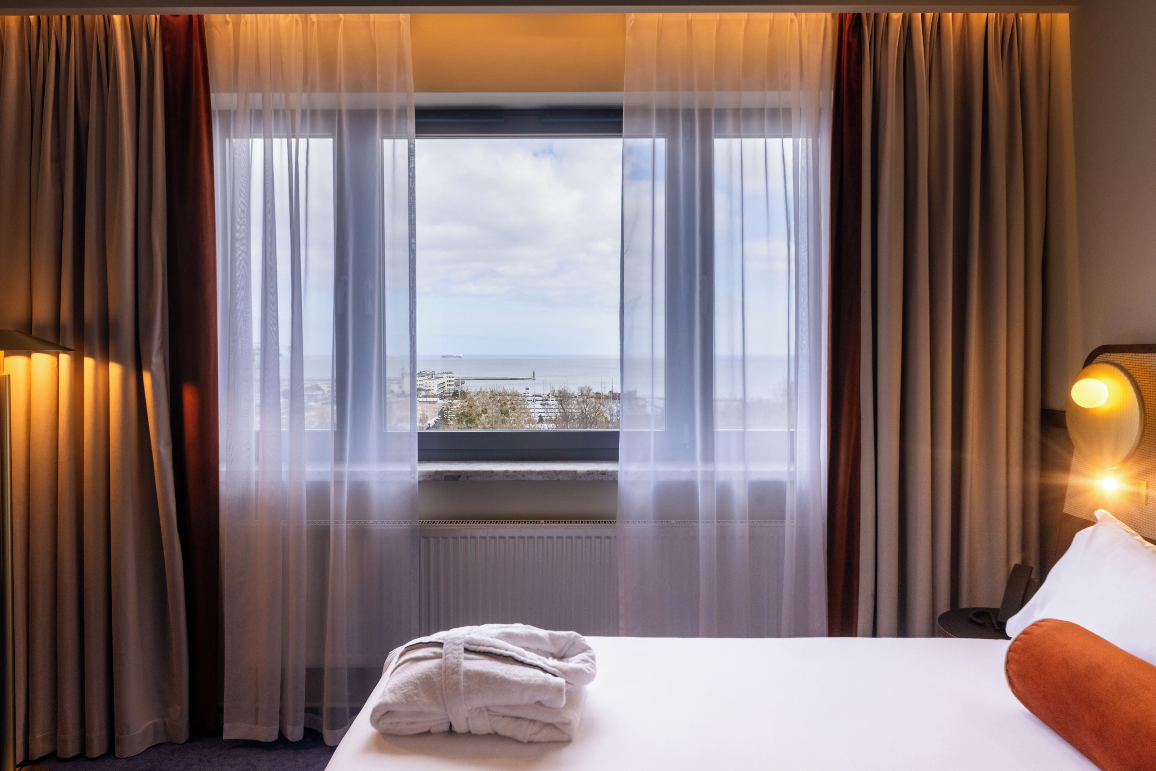 Privilege, Room, 1 Double Bed, Sea View | Minibar, in-room safe, desk, iron/ironing board (on request)