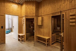Sauna, steam room, body treatments, hydrotherapy, aromatherapy