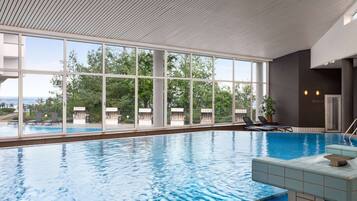 Indoor pool, seasonal outdoor pool