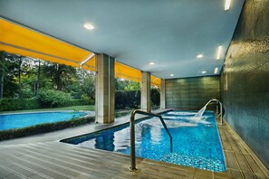Indoor pool, outdoor pool