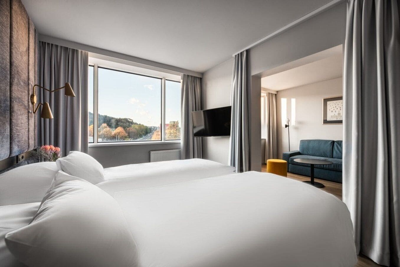 junior suite | 1 bedroom, in-room safe, blackout curtains, soundproofing