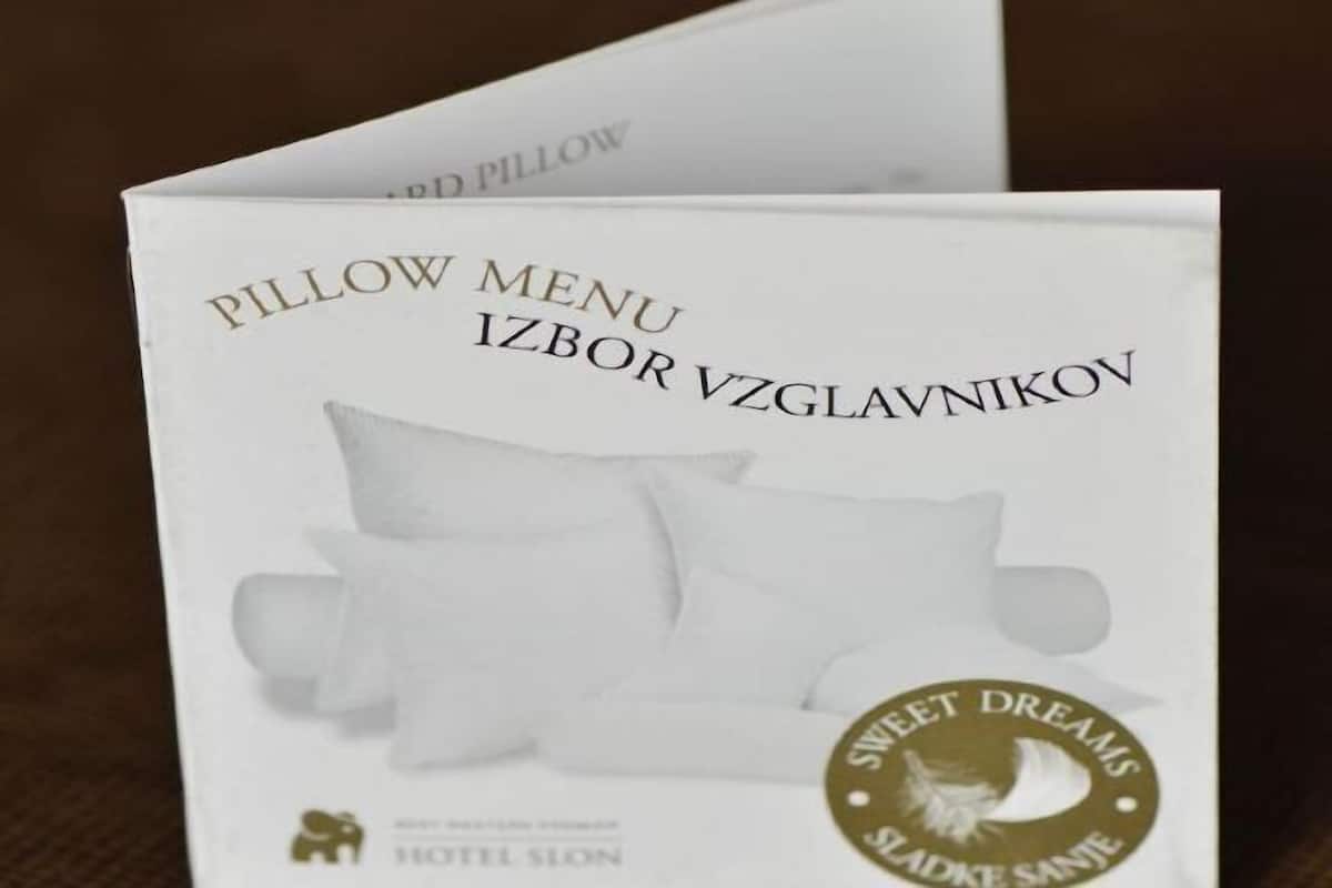 A pillow menu for IZBOR VZGlavnikov hotel.