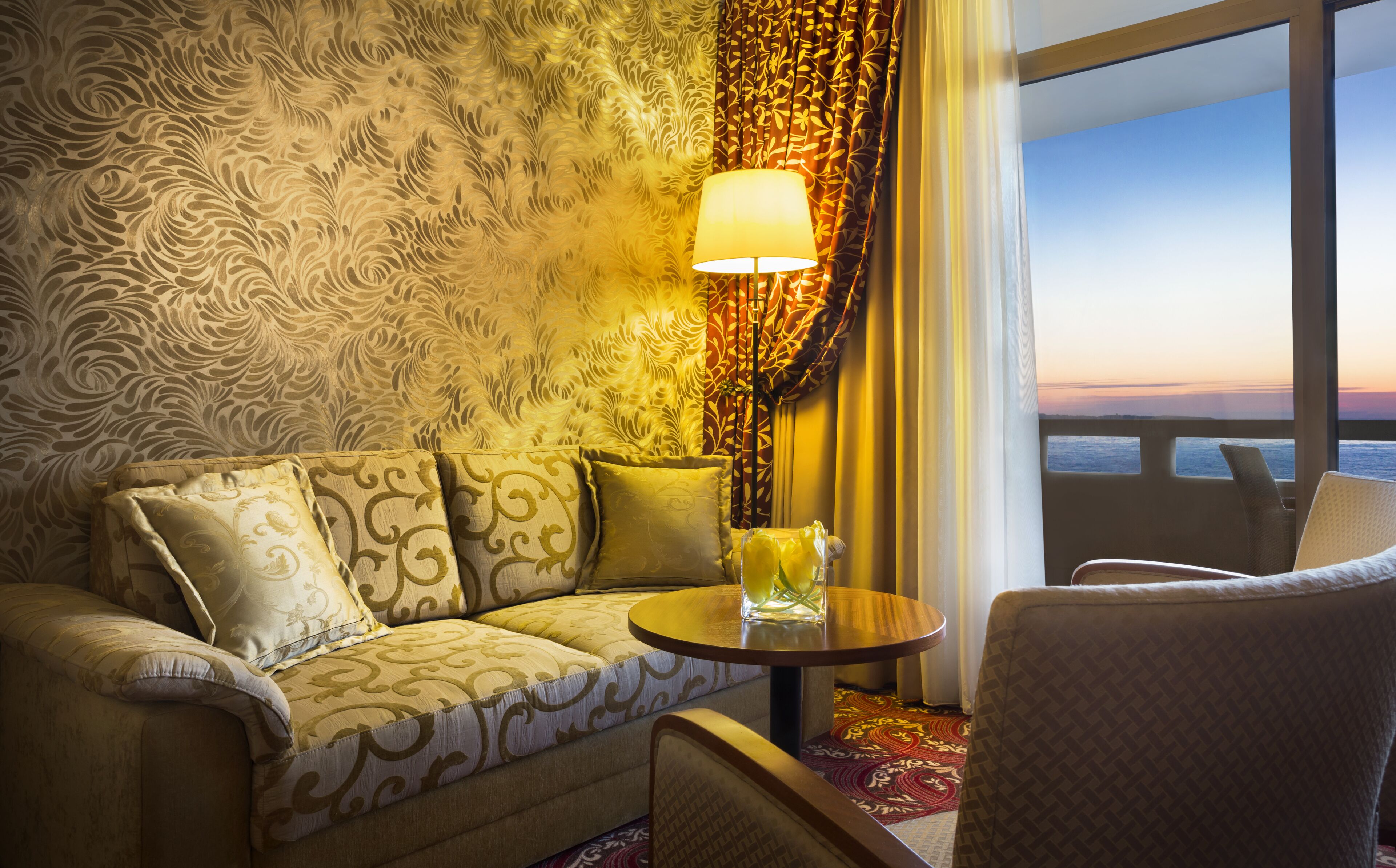 comfort double room, 1 king bed with sofa bed, balcony, sea view | view from room