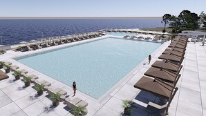 Seasonal outdoor pool, pool umbrellas, sun loungers - Remisens Hotel Metropol (Piran)