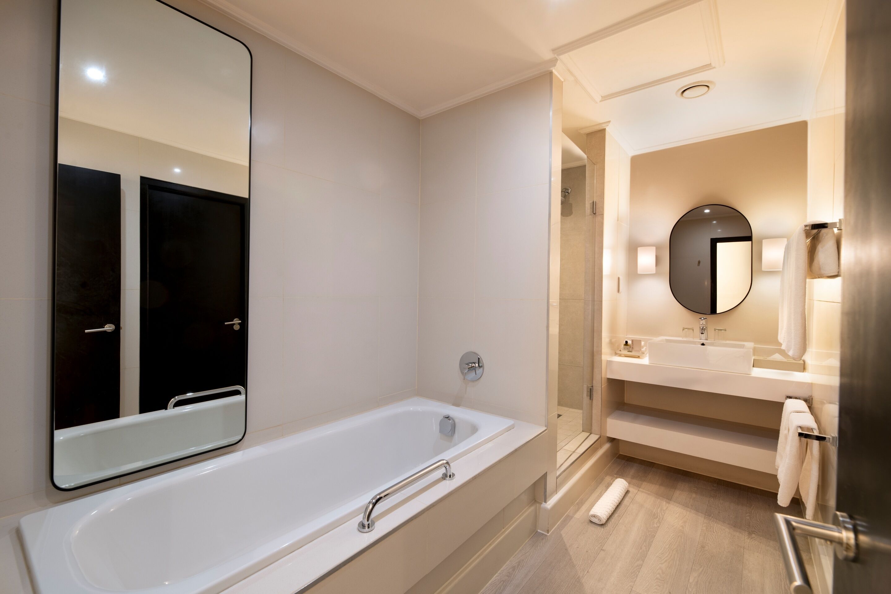 double room, mountain view | bathroom | combined shower/bathtub, designer toiletries, hair dryer, bathrobes