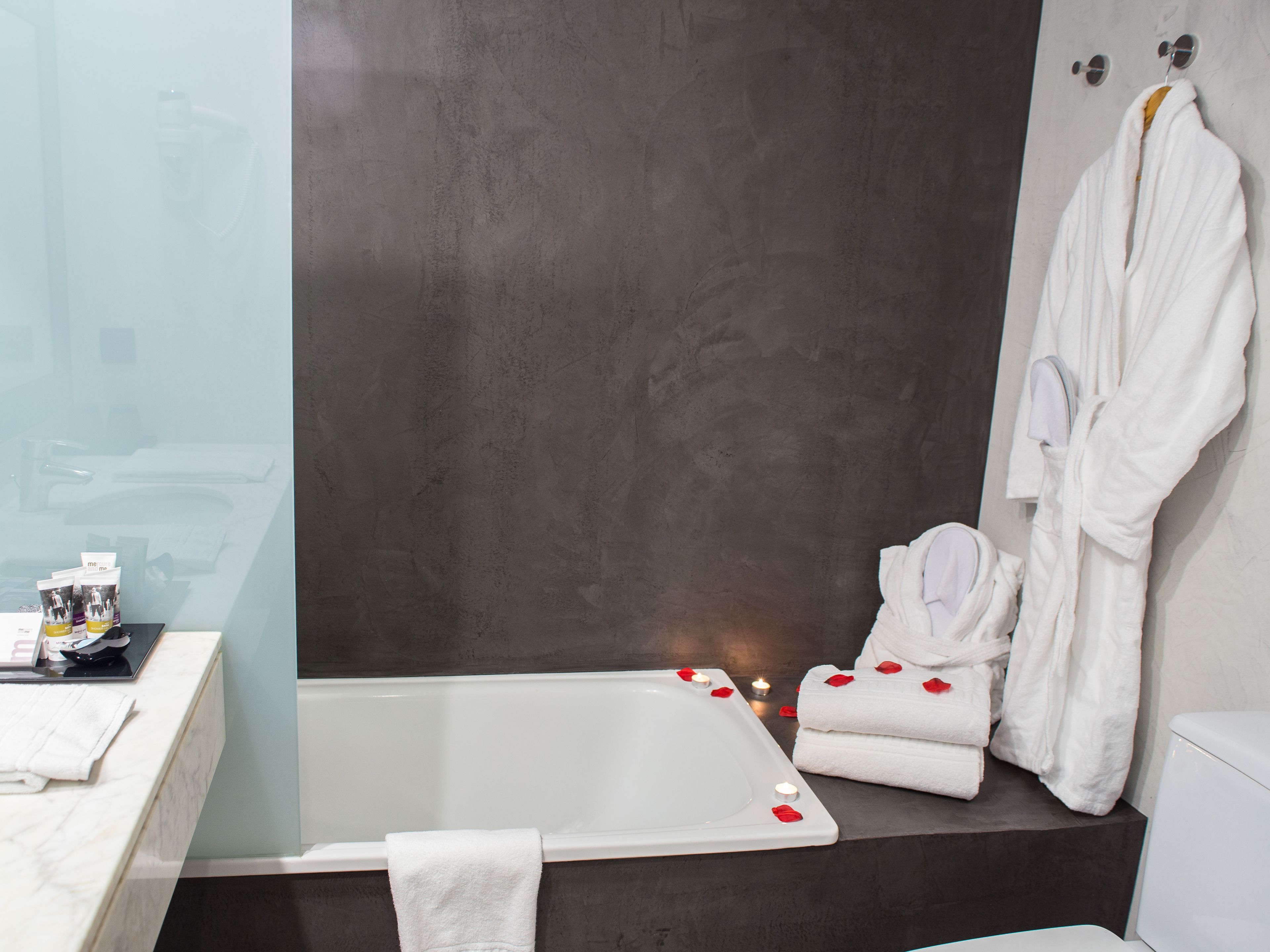 eco-friendly toiletries, hair dryer, toilet paper