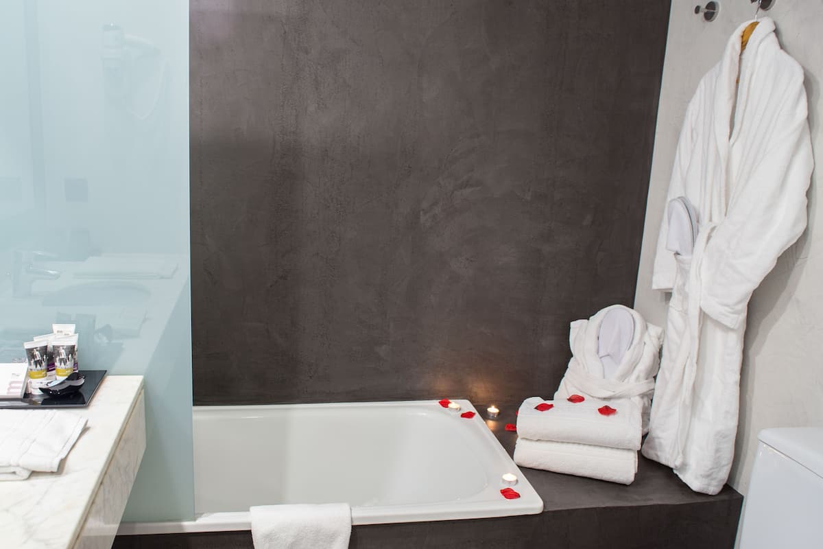 eco-friendly toiletries, hair dryer, toilet paper