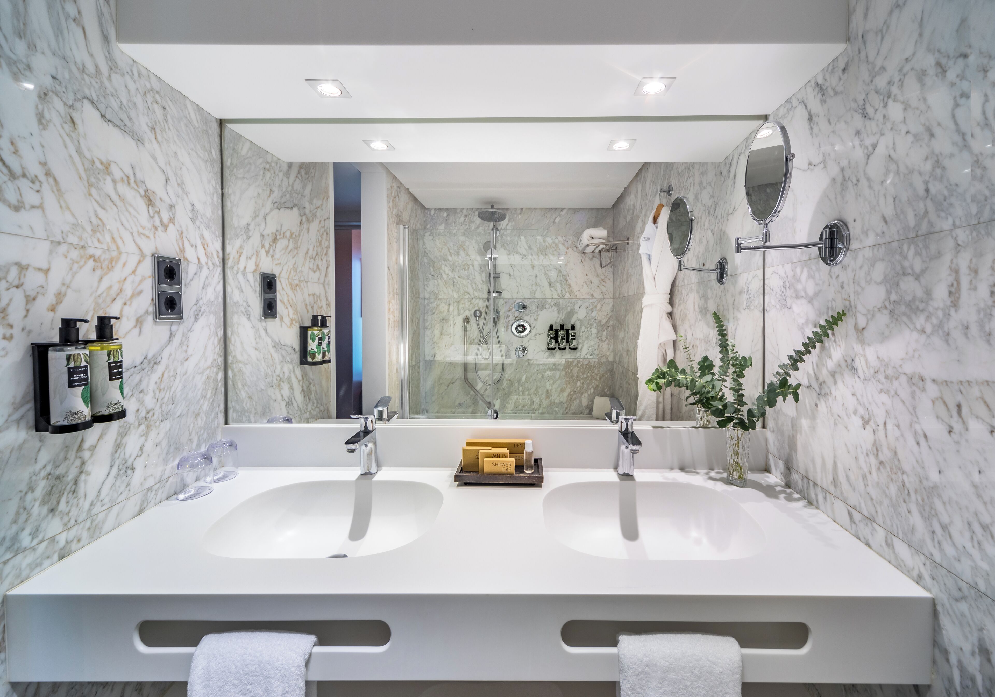 free toiletries, hair dryer, bidet, towels