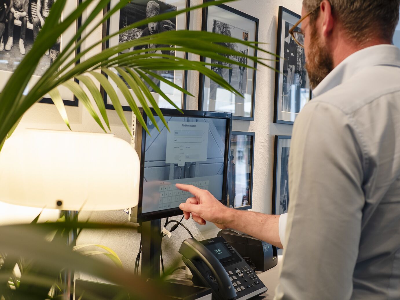 check-in/check-out kiosk