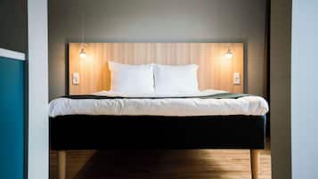 Desk, blackout curtains, cots/infant beds, rollaway beds