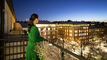 Deluxe tweepersoonskamer, balkon | Lakens van Egyptisch katoen, luxe beddengoed, donzen dekbedden