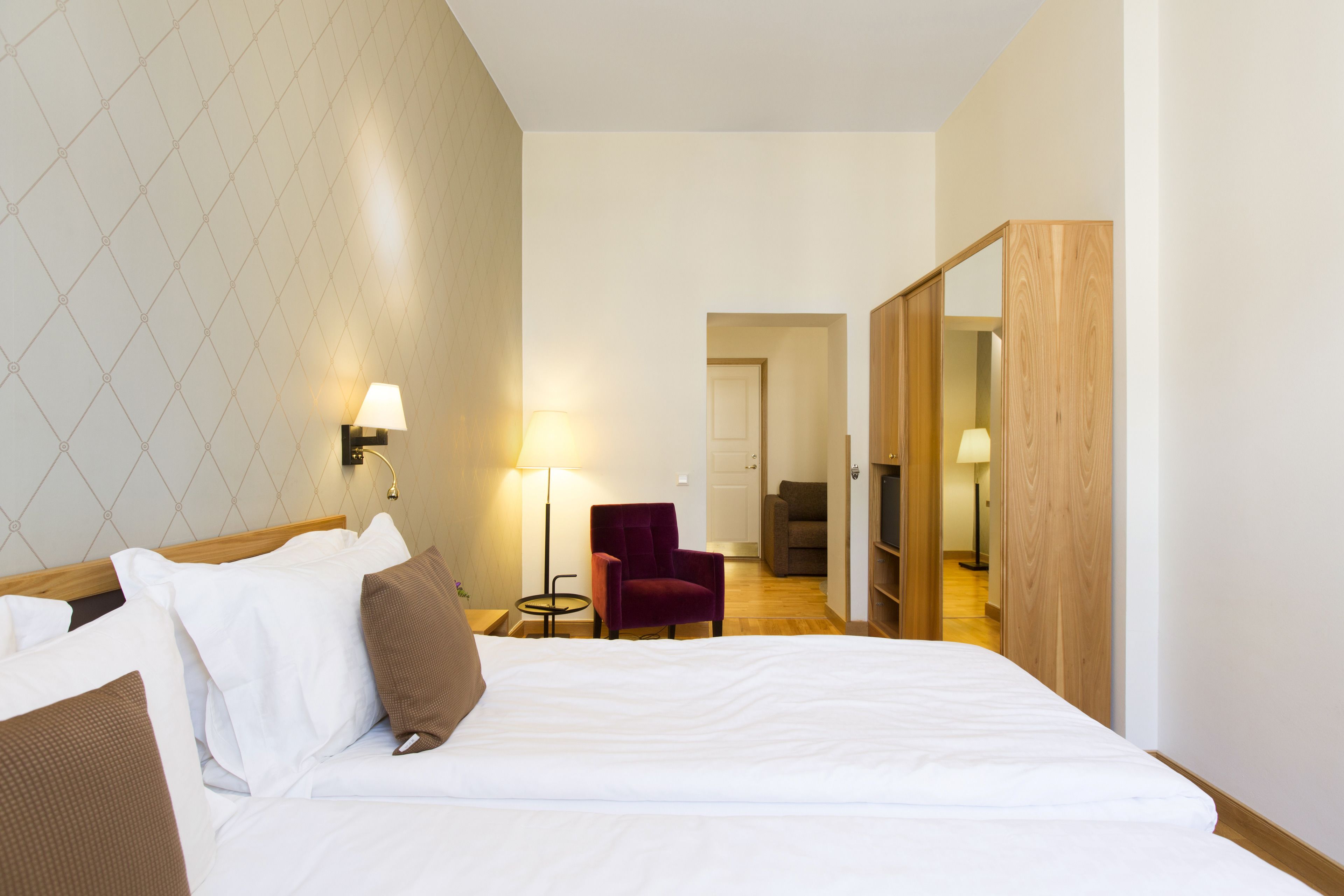 family room | in-room safe, individually decorated, desk, blackout curtains