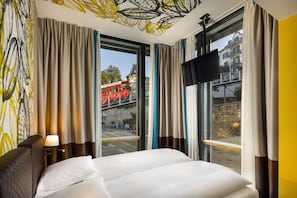 Panoramic Double Room | Premium bedding, down comforters, minibar, in-room safe - Swiss Chocolate by Fassbind (Zürich)
