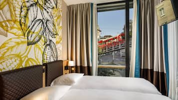 Habitación doble panorámica | Ropa de cama de alta calidad, edredón y minibar