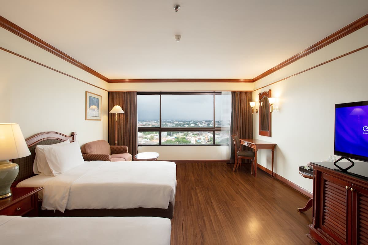 Superior Room, 2 Queen Beds | Minibar, in-room safe, desk, laptop workspace