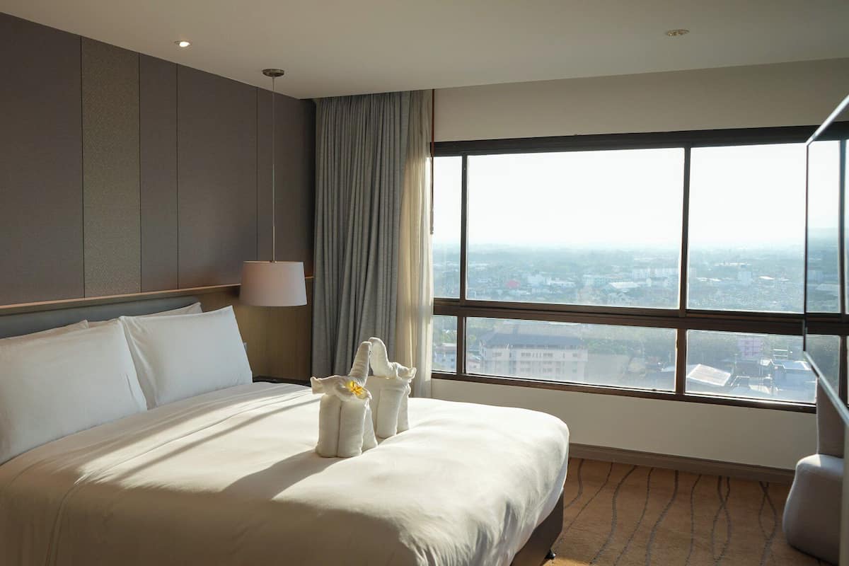 Grand Suite, 2 Bedrooms, River View | Minibar, in-room safe, desk, laptop workspace