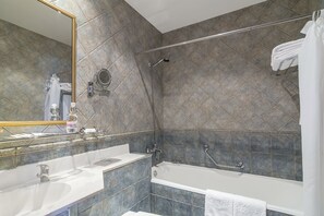 Duplex | Bathroom | Hair dryer, towels