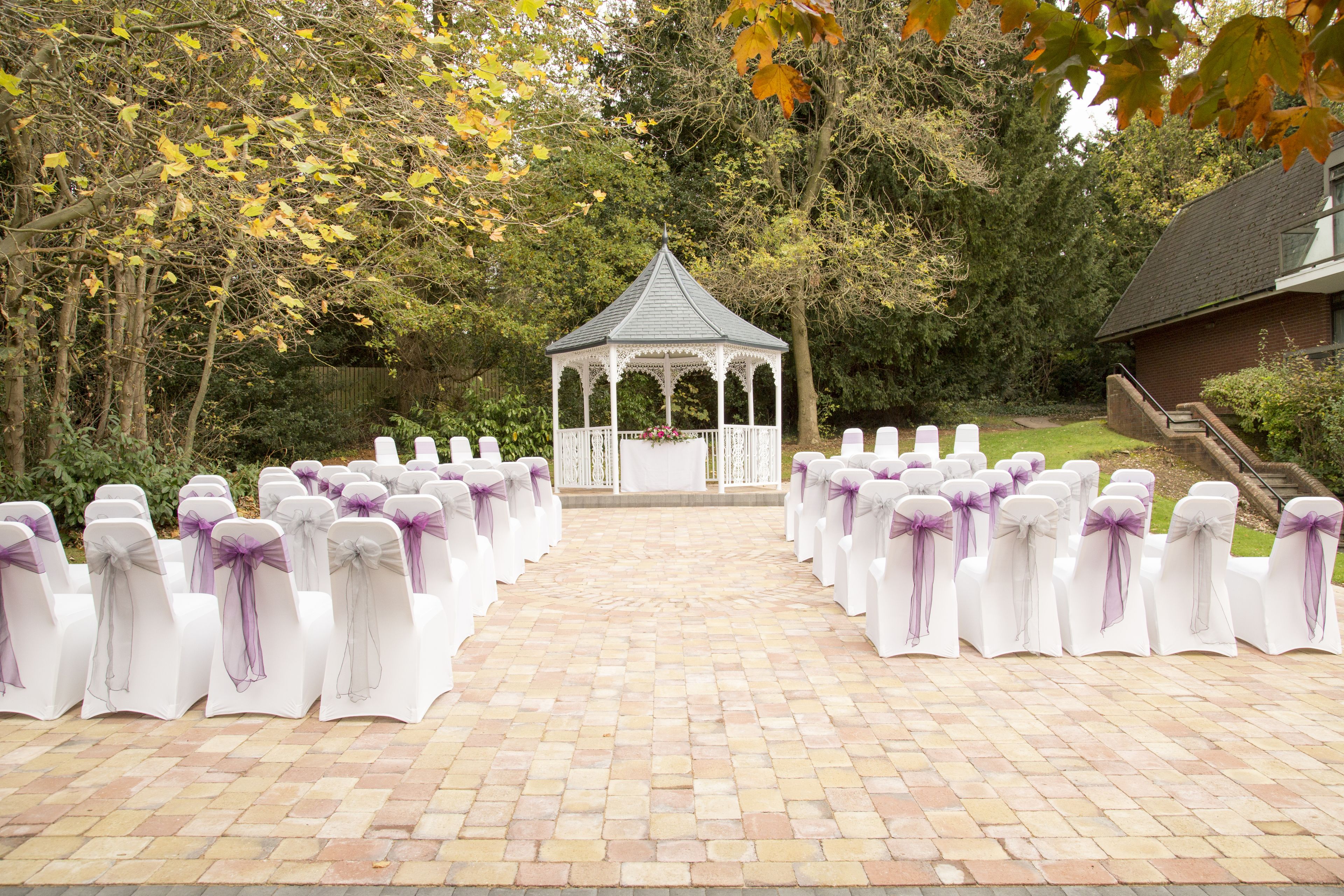 Outdoor wedding area