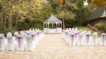 Outdoor wedding area