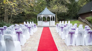 Outdoor wedding area