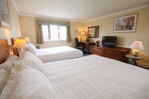 Standard Twin or Family Room, 2 Double Beds | In-room safe, desk, soundproofing, iron/ironing board