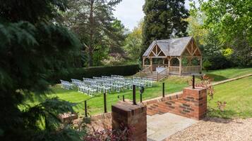 Outdoor wedding area