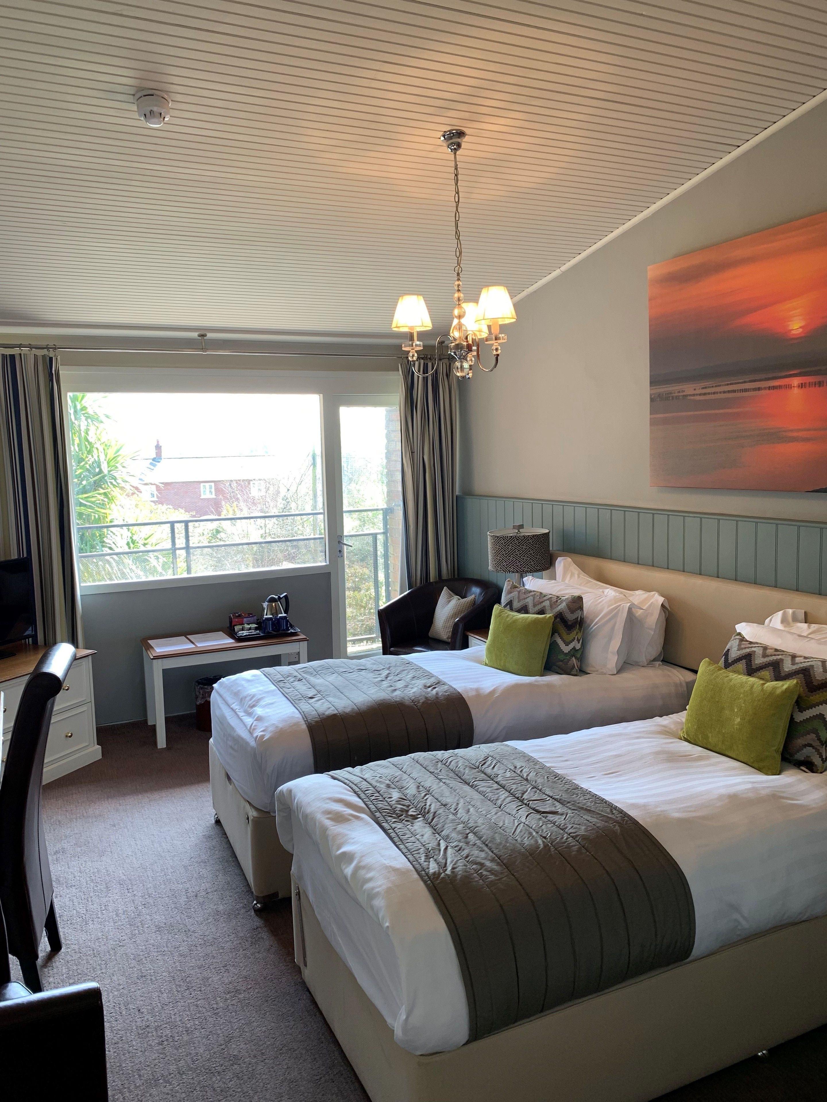 premium double or twin room, 1 bedroom, garden view | premium bedding, desk, soundproofing, iron/ironing board