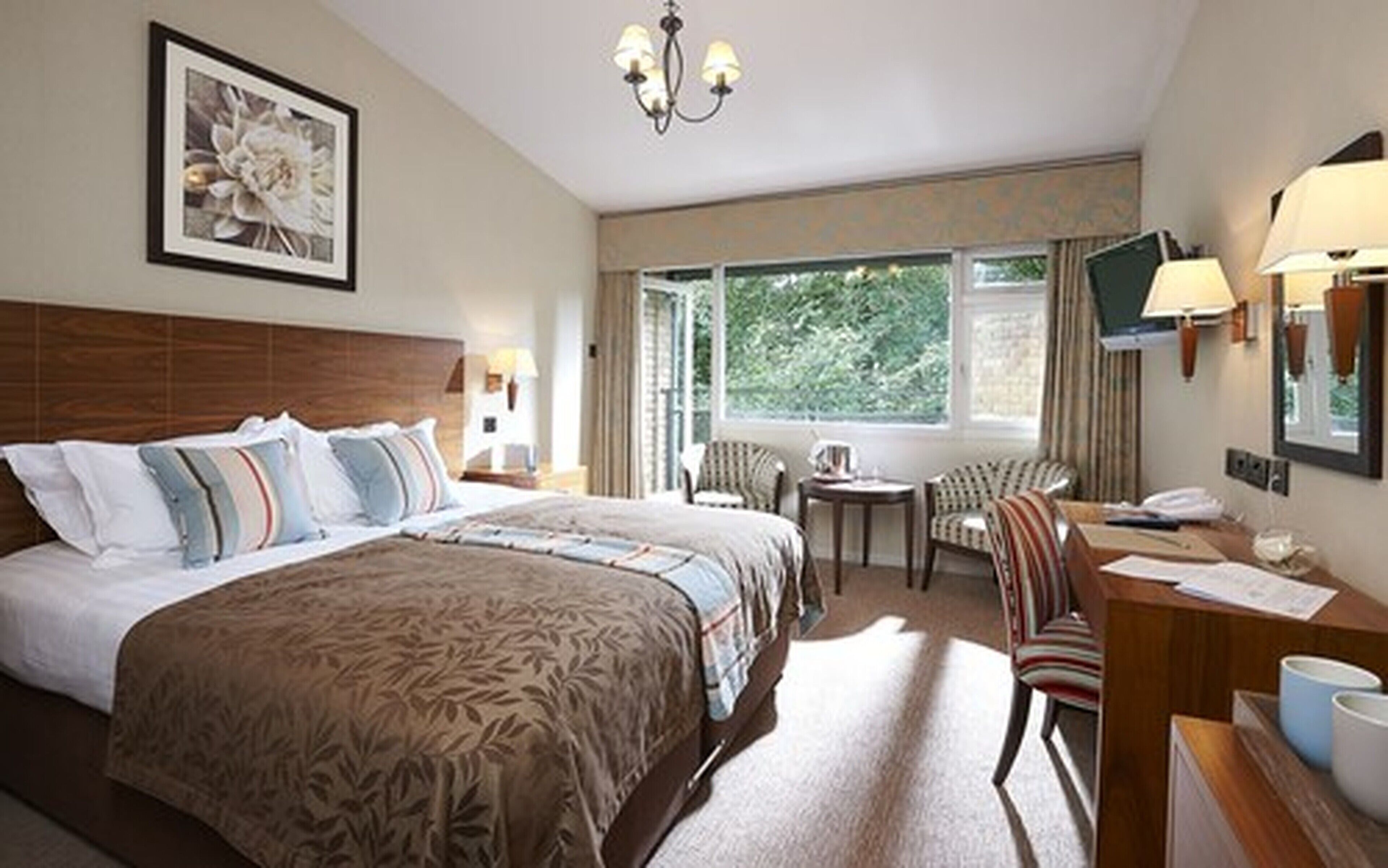 premium bedding, desk, soundproofing, iron/ironing board